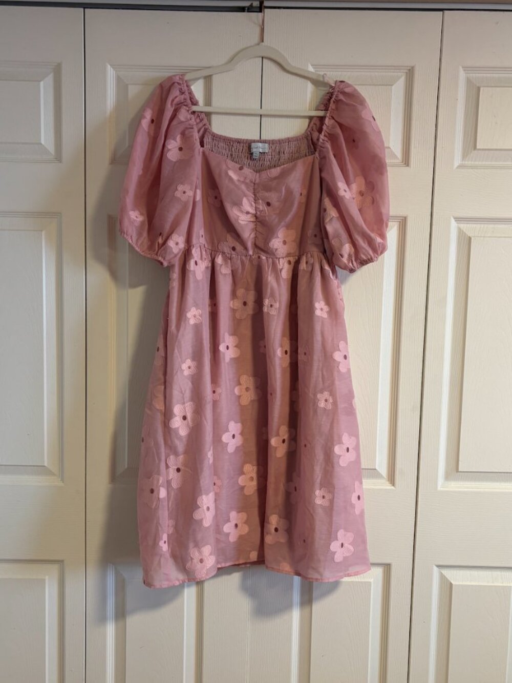 One Loved Babe Floral Smock Dress